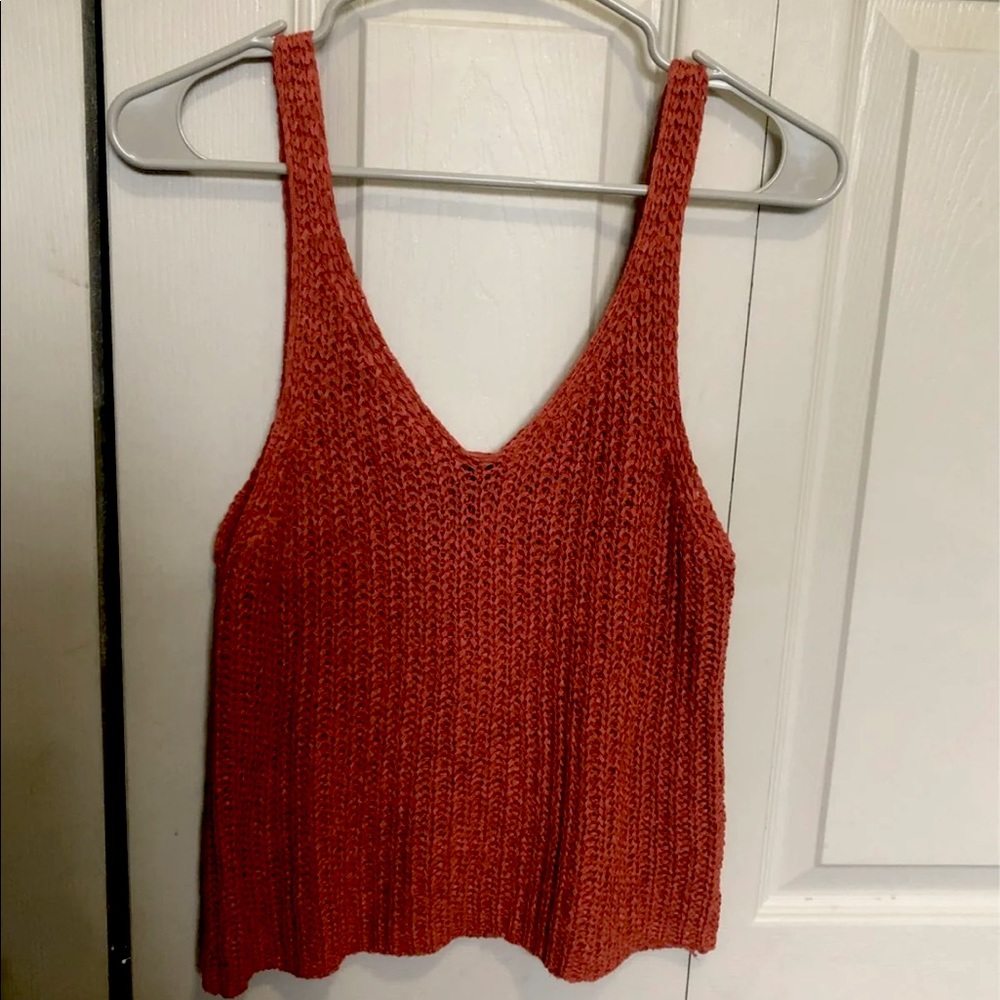 Knit crop tank
